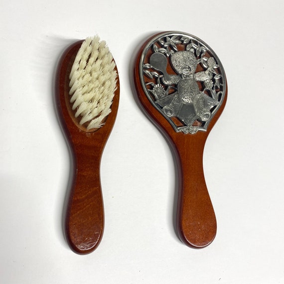Vintage Baby Brush And Mirror