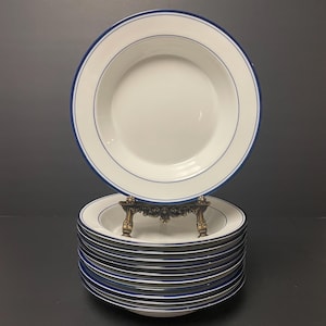Vintage Dansk Concerto Allegro rimmed soup Bowl Portugal Blue pasta Bowls 8 3/4&quot; diameter soup bowl