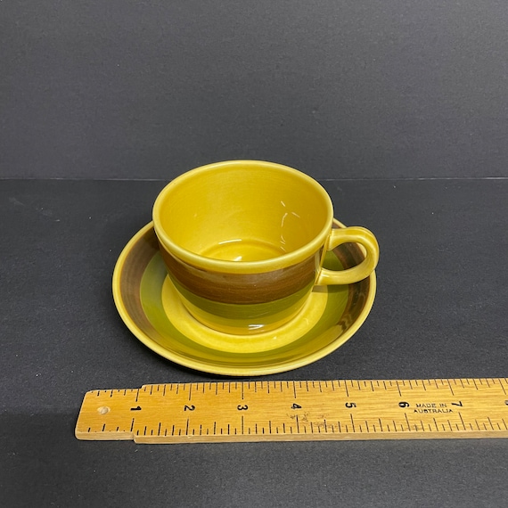Vintage Stavangerflint Norway Tea Cups and Saucers #2561 Brown Vintage Stavangerflint Norway Tea Cups and Saucers #2561 Brown