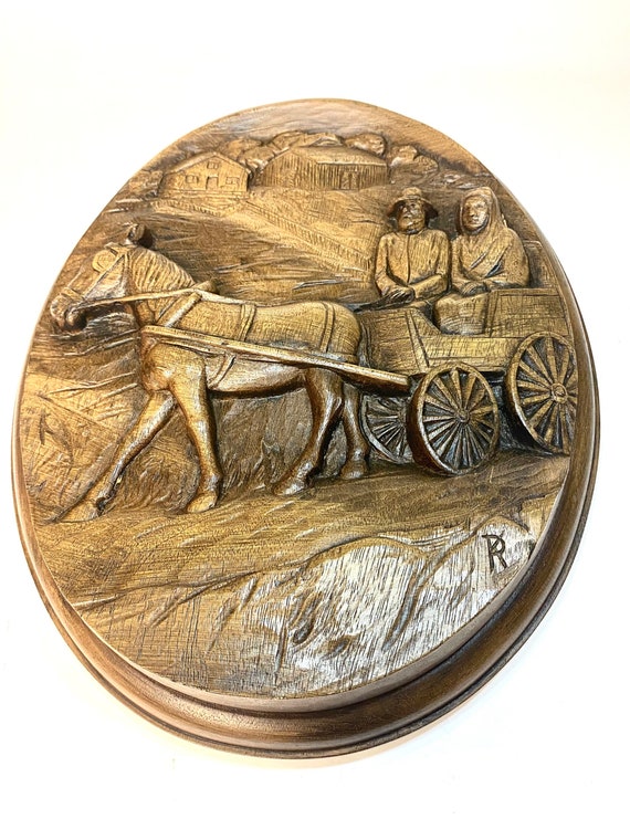 ヴィンテージ カール・ロトハンマー 馬車彫刻 1970 年代 木製 ヴィンテージ カール・ロトハンマー 馬車彫刻 1970 年代 木製
