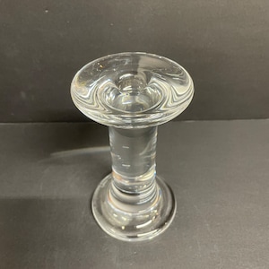 Vintage Kosta Boda Kristallglas Kerzenhalter von Göran Wärff Design ein großes klares Stück hergestellt in Schweden