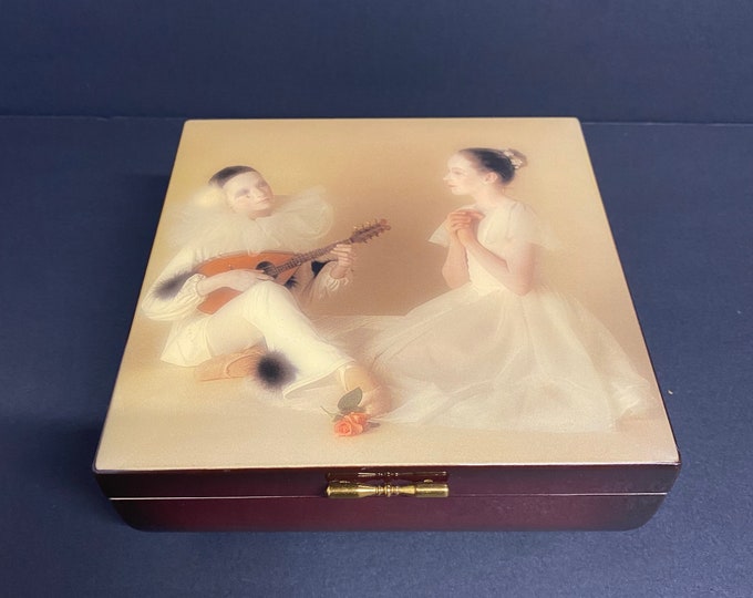 Vintage Ballerina Original Deichert Music Box Jewelry Box It Plays Eine