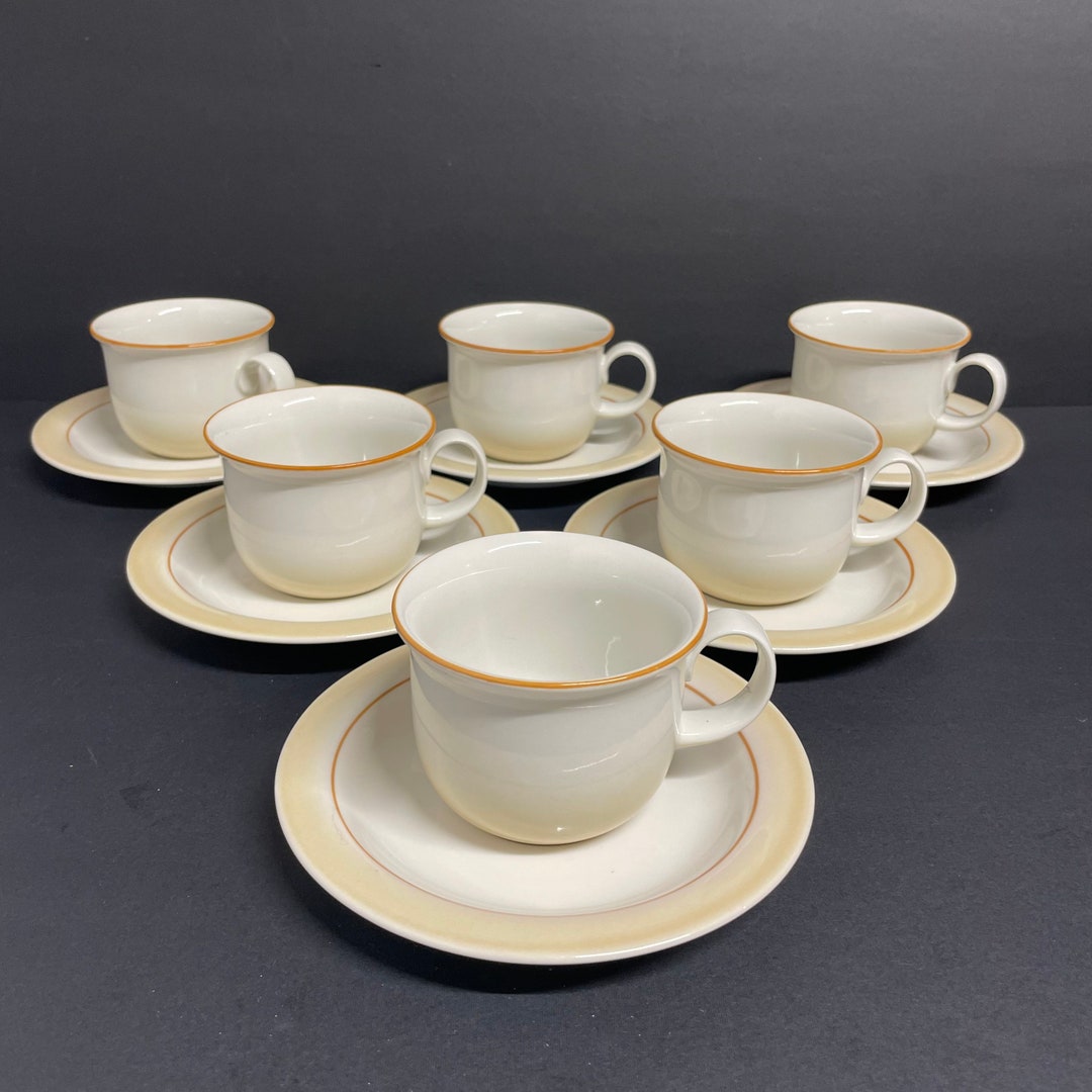 Vintage GOEBEL Malmö Cups and Saucers Set of 6 German Tea Cup Set ...