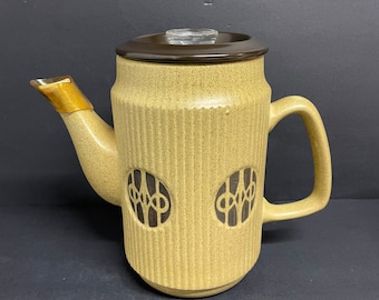 Vintage Flame N Frost coffee pot oven proof flameproof Danish Modern design mcm teapot 6 cup hot water server