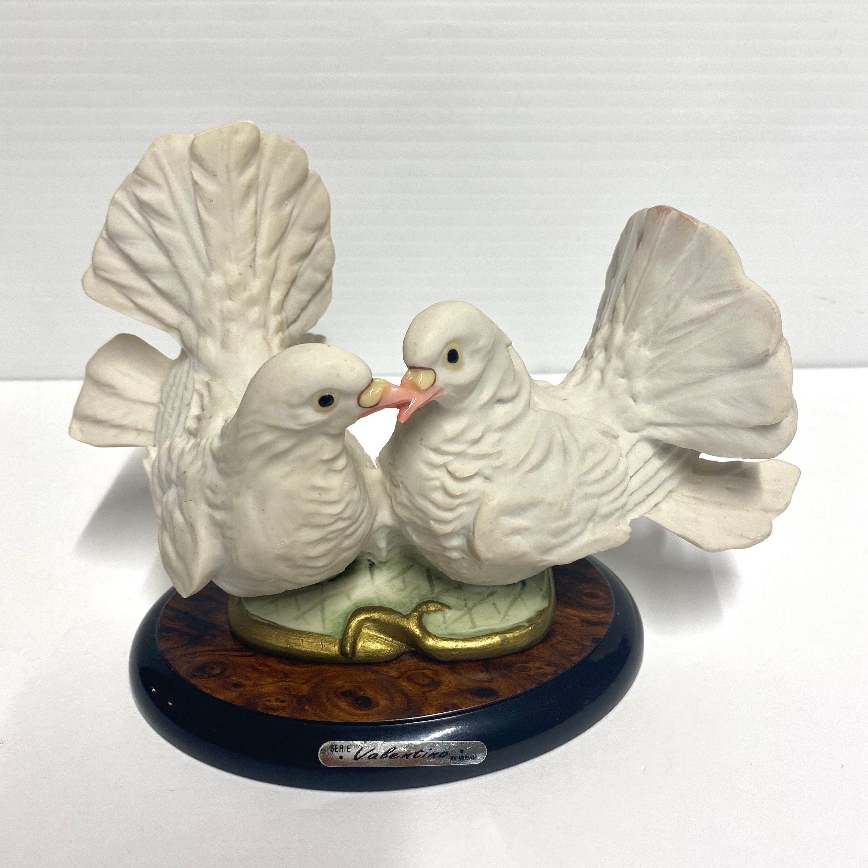 Vintage Porcelain Kissing Birds by Valentino by Miriam White Doves