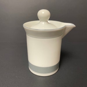 Vintage Dansk Concerto Allegro creamer jar replacement dishes white and grey international designs made in Japan
