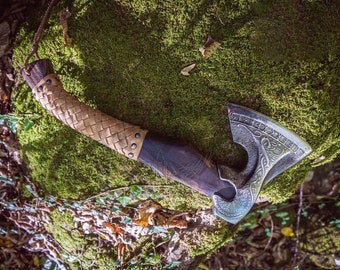 Hand made Luxury gift For Men| Hatchet viking Axe, Viking Bearded Axe| Groomsmen gift, Anniversary Gift for him| Viking Bearded Axe |axes,ax