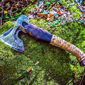 Gift For him, Camping axe Battle Viking forged Birthday gift ,Anniversary Gifts ,Custom And personalized gift, art gift .Battle Throwing Axe