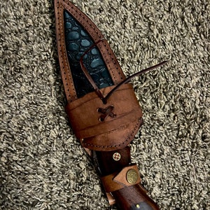 Custom Handmade Damascus Steel Knife, Dagger Knife, Hunting Knife, Viking Knife, Wedding Gift, Damascus ka bar, Gut Hook knife best gift USA image 6