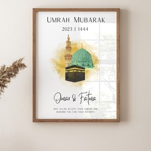 Personalized Umrah Mubarak & Hajj Mubarak Gift Digital 画像 2
