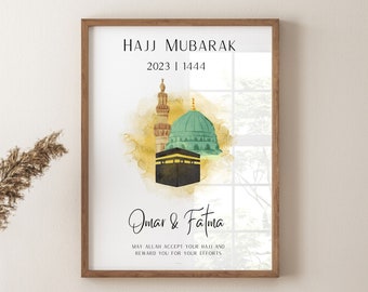 Gepersonaliseerde Umrah Mubarak & Hajj Mubarak cadeau | Digitaal