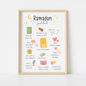 Ramadan Kids Good Deeds | Ramadan Calendar | Kids Ramadan Poster
