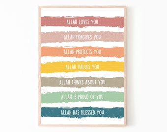 Islamic Kids Affirmation Print: Nursery Wall Art (Digital Download)