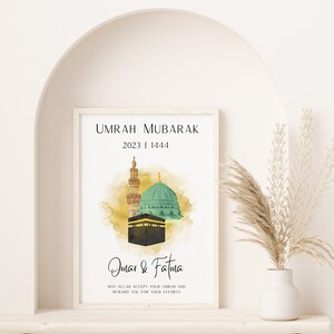 Personalized Umrah Mubarak & Hajj Mubarak Gift Digital 画像 3