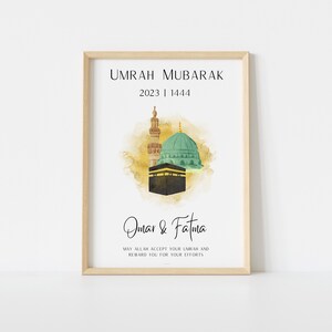 Personalized Umrah Mubarak & Hajj Mubarak Gift Digital 画像 5