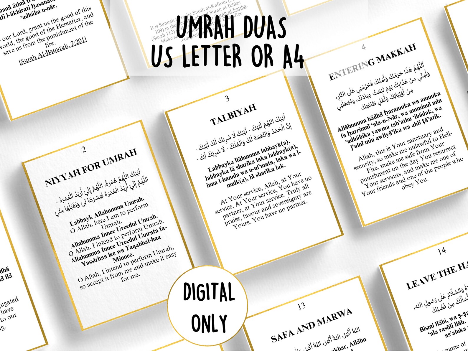 Umrah Duas Printable Umrah Duas Cards Prayer Cards Islamic Dua ...