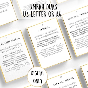 Digitale kaarten Umrah Duas | Umrah-kaarten | Umrah-flashcards | Umrah Dua Digital