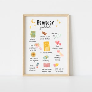 Set of Ramadan Prints, Suhoor &amp; Iftar Time Tracker, Ramadan Good Deeds, Ramadan Duas, Ramadan ...