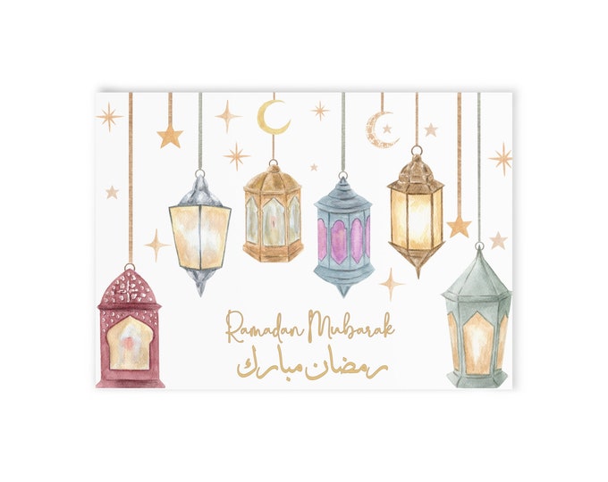 Ramadan Mubarak Printable Card,ramadan Kareem,ramadan Gift,eid Mubarak ...
