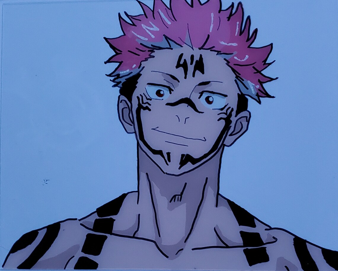 Jujutsu Kaisen Anime Glass Painting Sukuna | Etsy