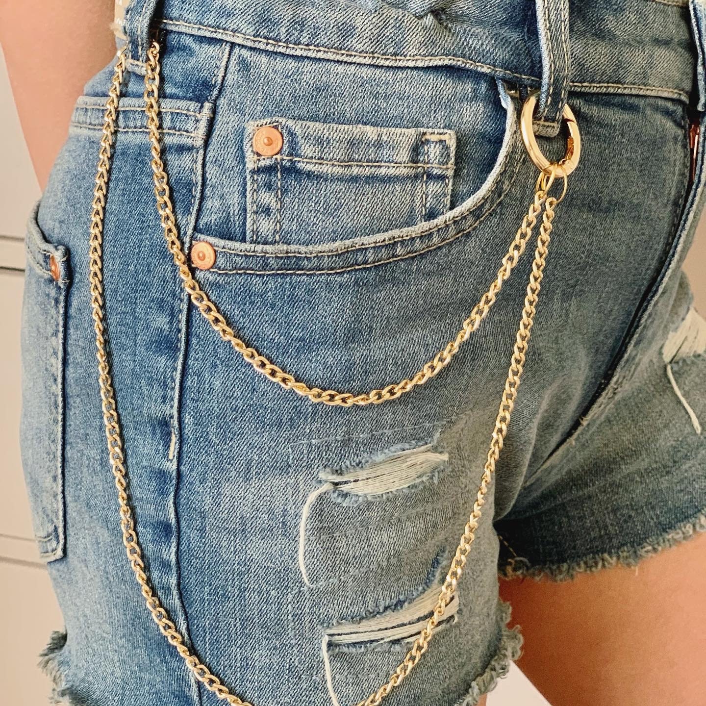 2 Pieces Silver Chains for Jeans Pants Chain with Lock Jean Chains Necklace  Wallet Chain Belt for Women Men Locomotive Jewelry (Silver Set5) :  : Clothing, Shoes & Accessories