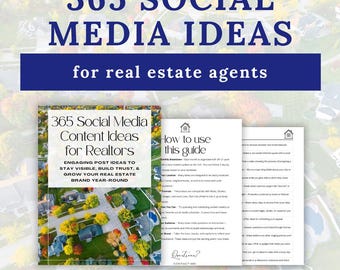 Realtor Social Media Content Ideas: 365 Posts (Digital Download)