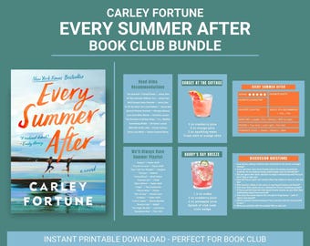 Every Summer After Book Club Kit: Carley Fortune, Discussion & Cocktails (PDF Printable)