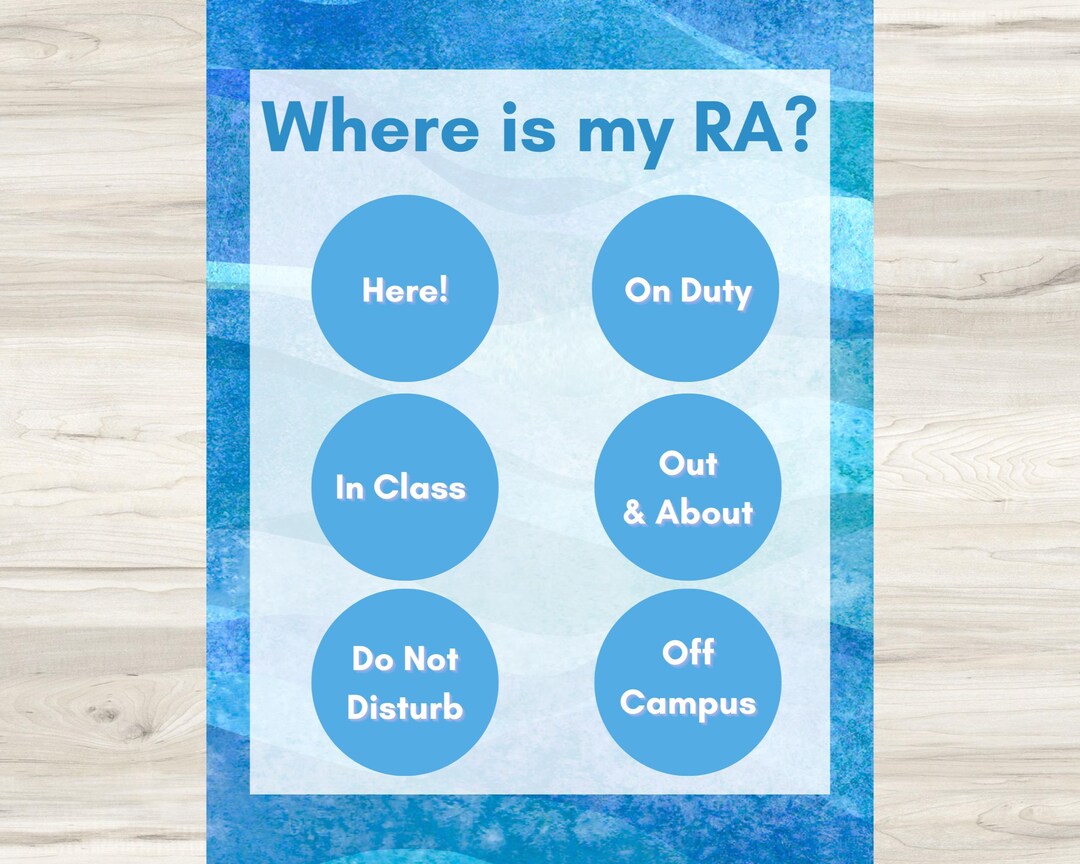 RA Door Sign Editable Under the Sea Resident Advisor Sign | Digital ...