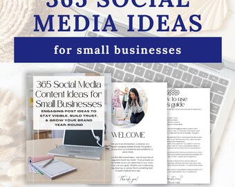 365 Social Media Content Ideas, Small Business Planner (PDF)