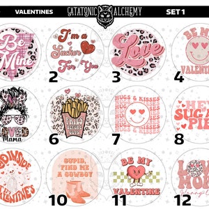 Valentine&#39;s Day Cardstock Rounds, Love Theme Cardstock Rounds, Cardstock Cutouts, Freshie Cardstock, Freshies,