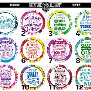 Funny Cardstock Rounds, Sarcastic Theme Cardstock Rounds, Funny Cardstock Cutouts, Freshie Cardstock, Freshies,