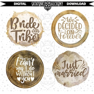Bruiloft digitale download Cardstock bundel, huwelijk Cardstock beelden voor Freshies, Freshie Cardstock, auto Coaster beelden