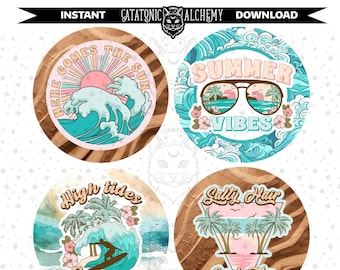 Summer Freshie Cardstock Download, Beach Theme Instant Digital Download ...