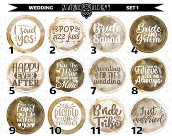 Wedding Cardstock Rounds, Marriage Theme Cardstock Rounds, Cardstock Cutouts, Freshie Cardstock, Freshies,