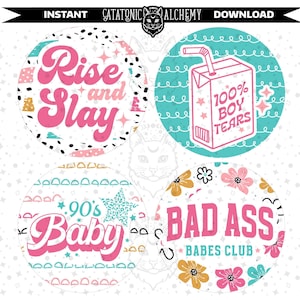 Girl Power Freshie Cardstock Download, Womens Empowerment Instant Download, Female Let's Go Party PNG Freshy Bilder, 90er Jahre y2k Ästhetisches Geschenk