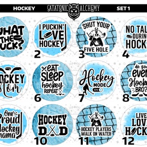 Hockey Freshie Cardstock Rounds, Hockey Lover Theme Cardstock, Funny Hockey Cutouts, Hockey Dad Freshie Cardstock, Hockey Mom Circles,