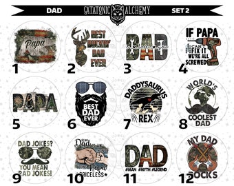 Father's Day Freshie Cardstock Rounds, Dad Theme Cardstock Rounds, Cardstock Cutouts, Cool Dad Freshie Cardstock, Best Dad Printed Freshies