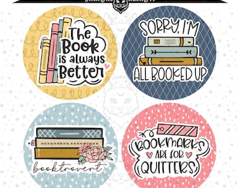 Book Lover Digital Cardstock Bundle, Book Lover Images for Freshies, Digital Cardstock Download, Freshie Cardstock, Car Coaster Images