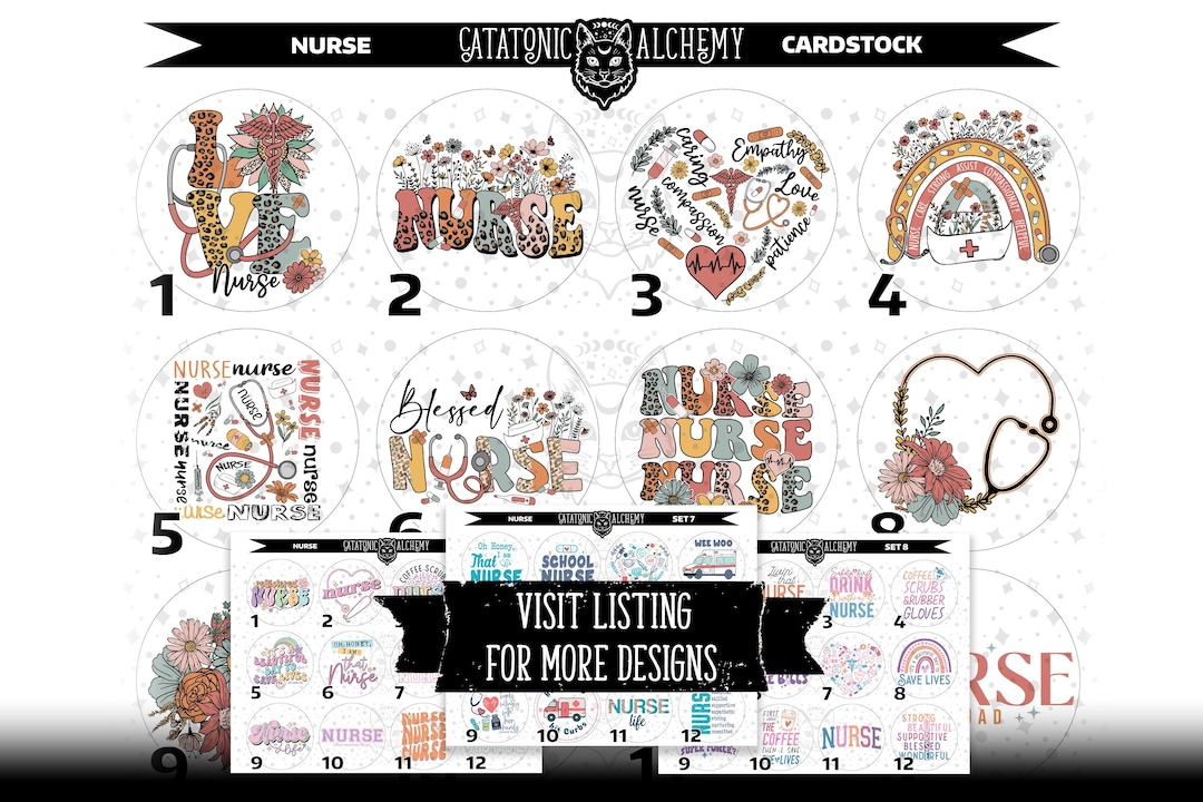 Nurse Freshie Cardstock Rounds, Medical Theme Cardstock Rounds ...