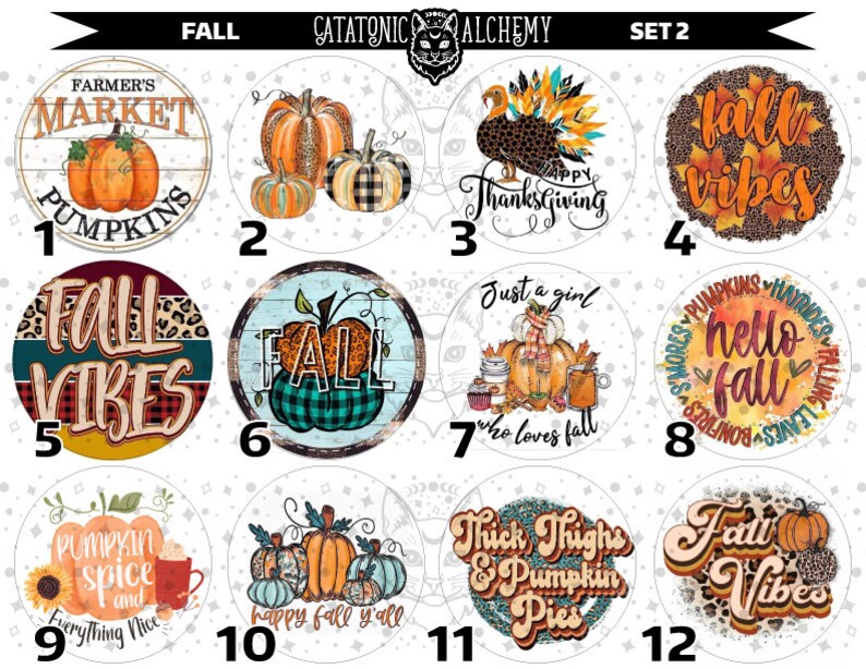 Fall Freshie Cardstock Rounds, Autum Theme Cardstock Rounds, Cardstock ...
