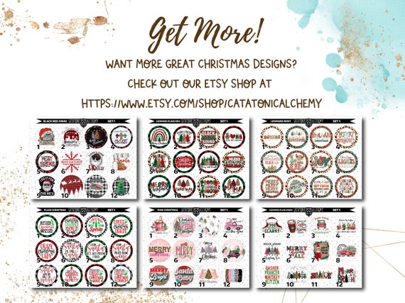Christmas Cardstock Cutout Circles for Freshies | 24 Cardstock Cutouts For  Freshies | 3 Inch Circles | Christmas Card Stock Supplies | 6 Christmas