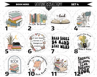 Book Freshie Cardstock Rounds, Book Nerd Cardstock Rounds, Bookish Cardstock Cutouts, Book Lover Freshie Cardstock, Banned Book Freshies