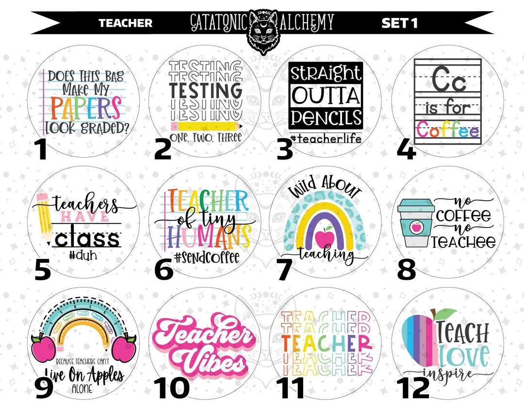 Teacher Freshie Cardstock Rounds, Education Theme Cardstock Rounds