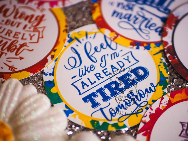 Funny Cardstock Rounds Sarcastic Theme Cardstock Rounds Etsy