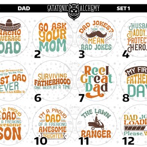 Father&#39;s Day Freshie Cardstock Rounds, Dad Theme Cardstock Rounds, Cardstock Cutouts, Cool Dad Freshie Cardstock, Best Dad Printed Freshies