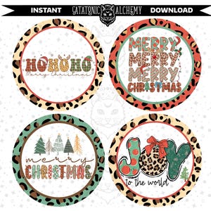 Leopard Mint Christmas Digital Download Cardstock Bundle, Cardstock Images for Freshies, Freshie Cardstock, Car Coaster Images