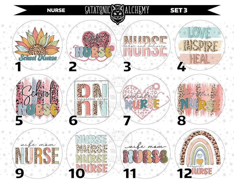 Nurse Freshie Cardstock Rounds, Medical Theme Cardstock Rounds ...
