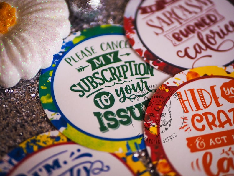 Funny Cardstock Rounds Sarcastic Theme Cardstock Rounds Etsy