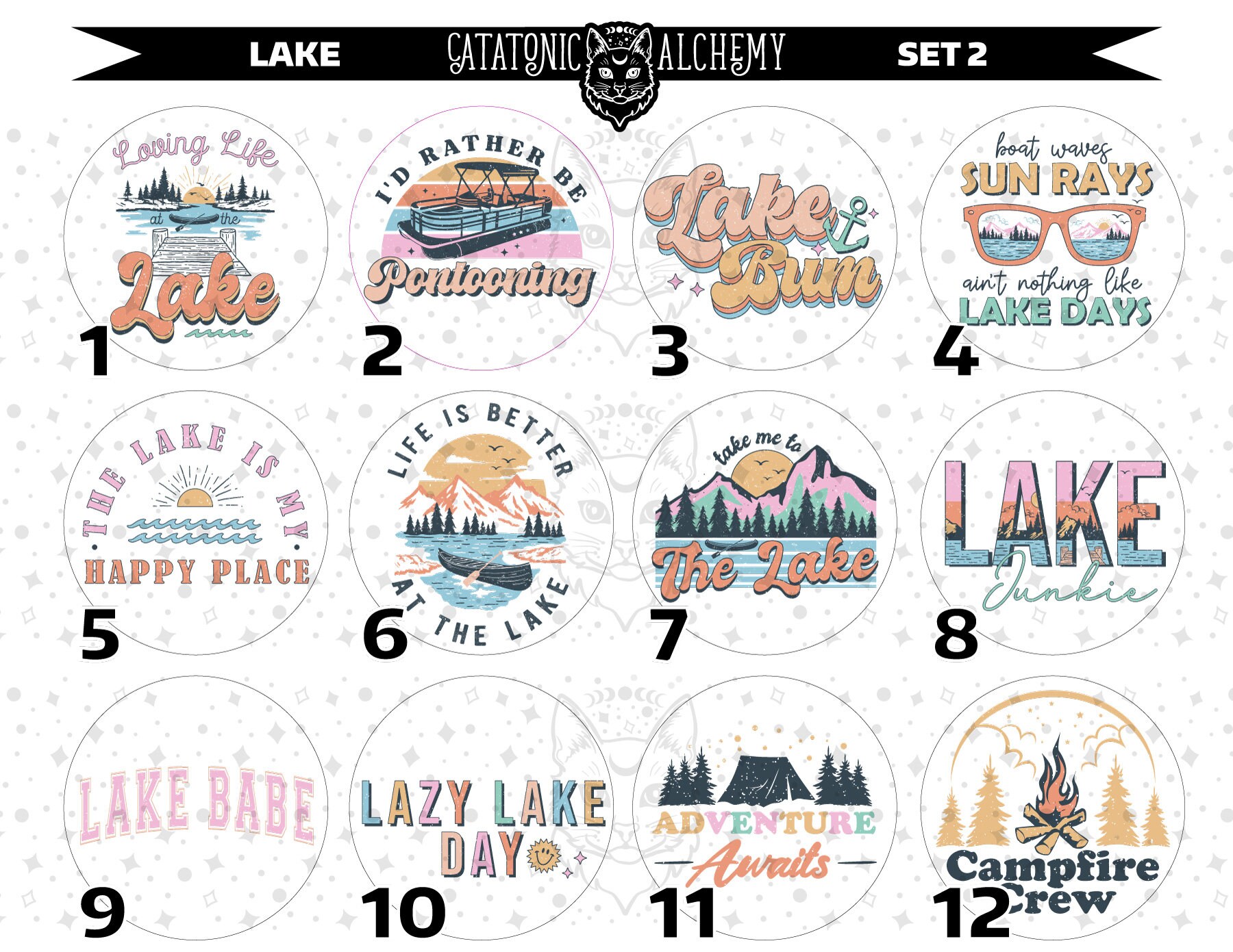 Lake Freshie Cardstock Rounds, Beach Theme Cardstock Rounds, Cardstock ...