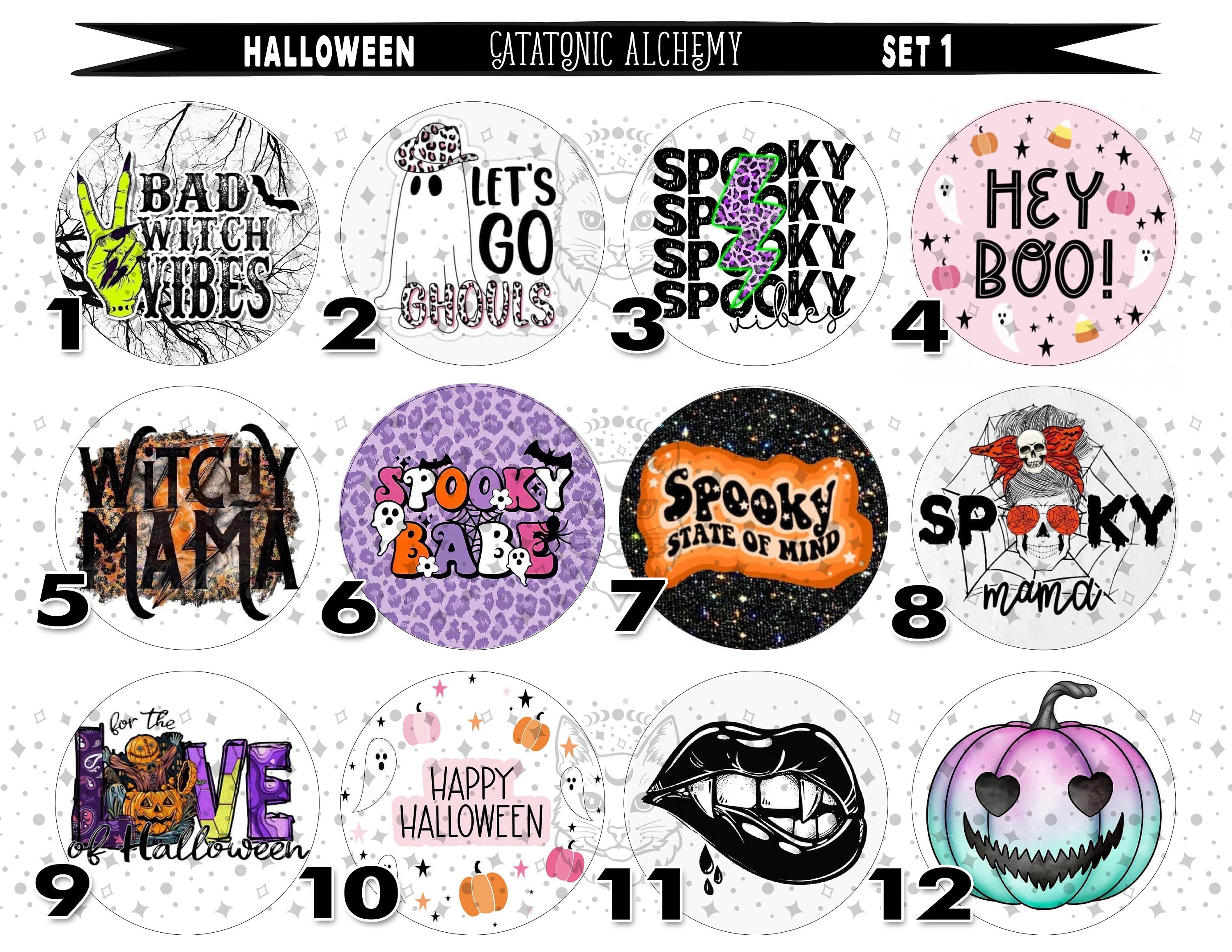 Halloween Freshie Cardstock Rounds, Horror Theme Cardstock Rounds ...